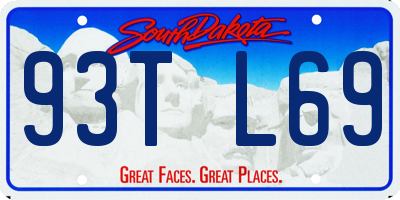 SD license plate 93TL69
