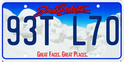 SD license plate 93TL70