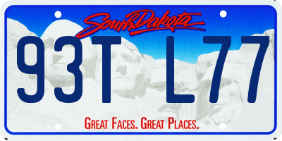 SD license plate 93TL77