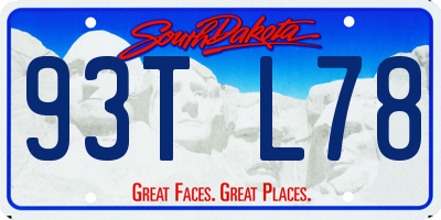 SD license plate 93TL78