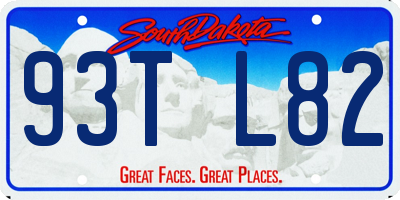 SD license plate 93TL82
