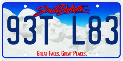 SD license plate 93TL83