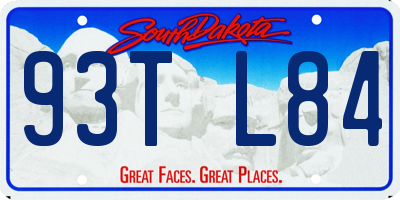 SD license plate 93TL84