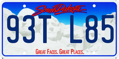 SD license plate 93TL85