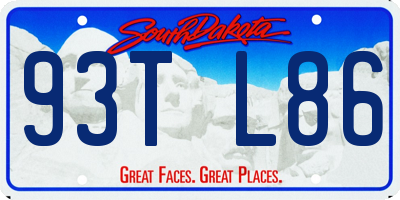 SD license plate 93TL86