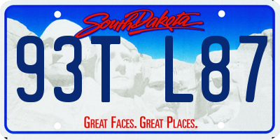 SD license plate 93TL87