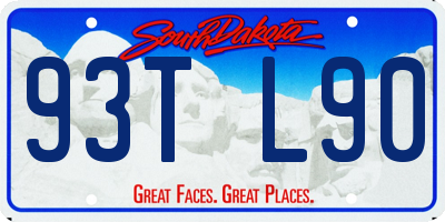SD license plate 93TL90
