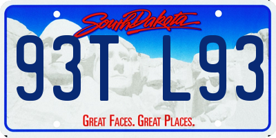 SD license plate 93TL93