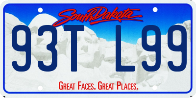 SD license plate 93TL99