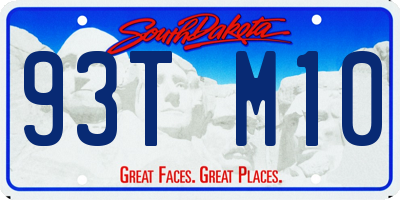 SD license plate 93TM10
