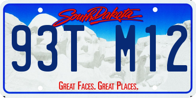 SD license plate 93TM12
