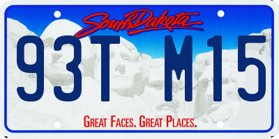SD license plate 93TM15