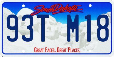 SD license plate 93TM18