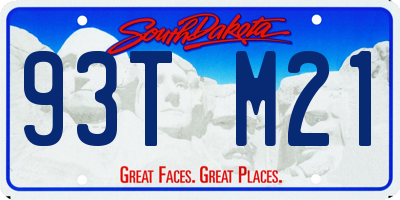 SD license plate 93TM21