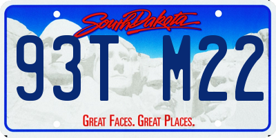 SD license plate 93TM22