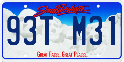 SD license plate 93TM31