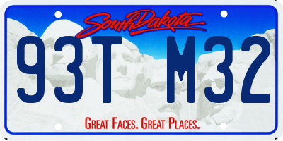 SD license plate 93TM32