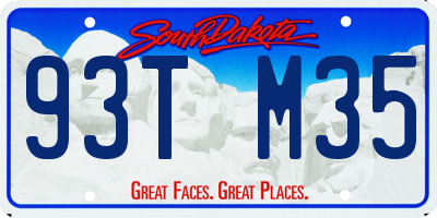 SD license plate 93TM35