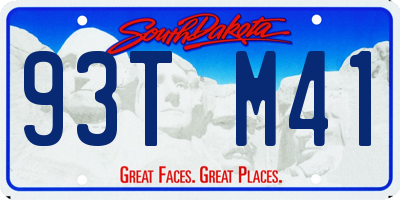 SD license plate 93TM41