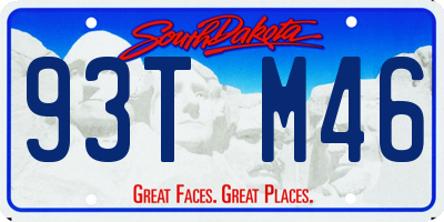 SD license plate 93TM46