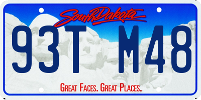 SD license plate 93TM48