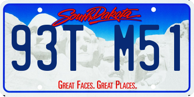 SD license plate 93TM51