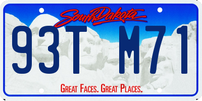 SD license plate 93TM71