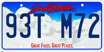 SD license plate 93TM72