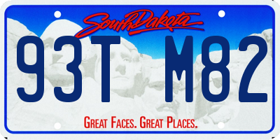 SD license plate 93TM82