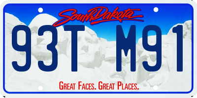 SD license plate 93TM91