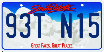 SD license plate 93TN15