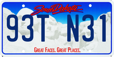 SD license plate 93TN31