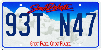 SD license plate 93TN47