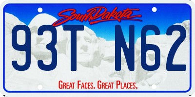 SD license plate 93TN62