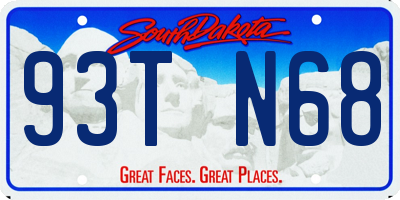 SD license plate 93TN68