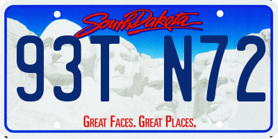 SD license plate 93TN72