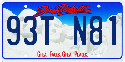 SD license plate 93TN81
