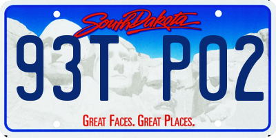 SD license plate 93TP02