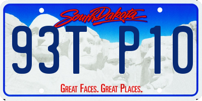 SD license plate 93TP10