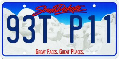 SD license plate 93TP11