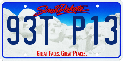 SD license plate 93TP13