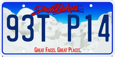 SD license plate 93TP14