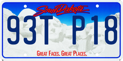 SD license plate 93TP18