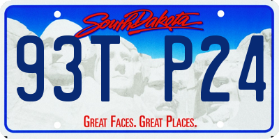 SD license plate 93TP24