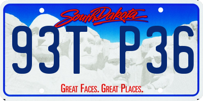 SD license plate 93TP36