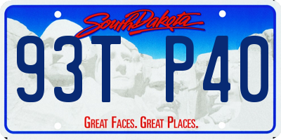 SD license plate 93TP40