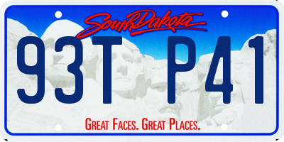 SD license plate 93TP41