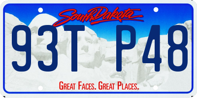 SD license plate 93TP48