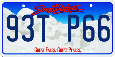 SD license plate 93TP66