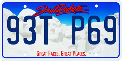 SD license plate 93TP69